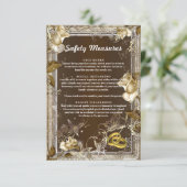 Rustikale Elegance - Sicherheitsmaßnahmen für Weiß Begleitkarte (Stehend Vorderseite)