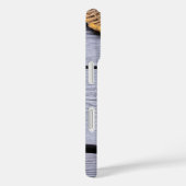 Rustikale Elegance Stallholz Burlap-Name und Monog Case-Mate iPhone Hülle (Rückseite / Rechts)