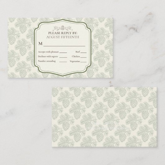 Rustikale Elegance Visitenkarte (Vorne/Hinten)