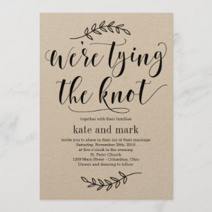 Rustikale Elegance Wedding Einladung Kraft