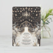 Rustikale Elegance Wedding Probe Einladung (Stehend Vorderseite)