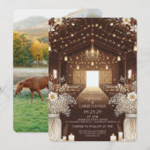 Rustikale Elegance Wedding Probe Einladung (Vorne/Hinten)