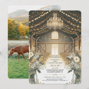 Rustikale Elegance Wedding Probe Einladung