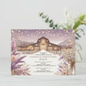 Rustikale Elegance Wedding Probe Einladung (Stehend Vorderseite)