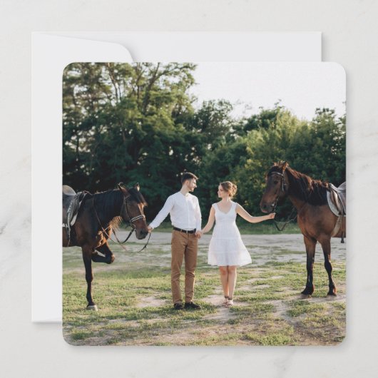 Rustikale Elegance Wedding Probe Einladung (Rückseite)