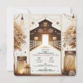 Rustikale Elegance Wedding Probe Einladung (Vorderseite)