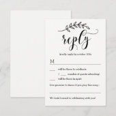 Rustikale Elegance Wedding RSVP ohne Menüoptionen Karte (Vorne/Hinten)