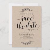 Rustikale Elegance Wedding speichern Sie die Datum Save The Date (Vorderseite)