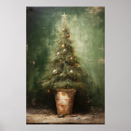Rustikale Elegance Weihnachtsbaum im Tessin Poster (Vorne)