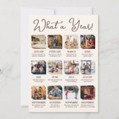 Rustikale Elegance Weihnachtsfamilie Foto Collage Feiertagskarte (Rückseite)