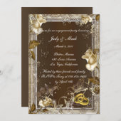 Rustikale Elegance White Rose Engagement Party ein Einladung (Vorne/Hinten)