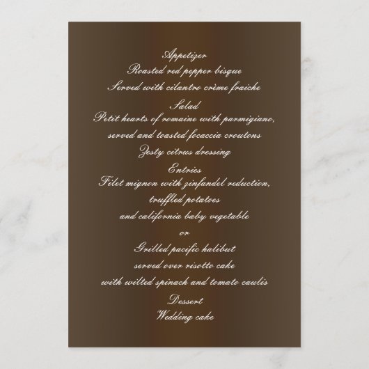 Rustikale Elegance White Rose Karte (Rückseite)