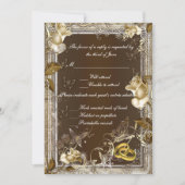Rustikale Elegance White Rose Response Card Einladung (Vorderseite)