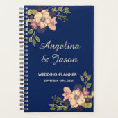 Rustikale Elegant Blue Wedding Planer (Vorderseite)