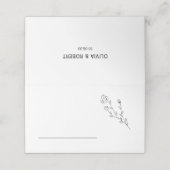 Rustikale Elegant-Blumentisch-Platzkarte Platzkarte (Außenseite Aufgefaltet)