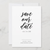 Rustikale Elegant Calligraphy Foto Wedding Save The Date (Vorderseite)