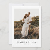 Rustikale Elegant Calligraphy Foto Wedding Save The Date (Rückseite)