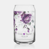 Rustikale Elegant Dark Lila Peonies Dosenglas (Rückseite)