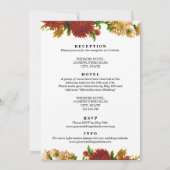 Rustikale Elegant-Flora auf einer Hochzeit Einladung (Rückseite)