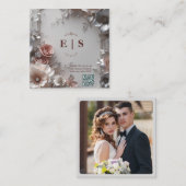 Rustikale Elegant Floral Wedding Begleitkarte (Vorne/Hinten)