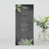 Rustikale Elegant Floral Wedding Menükarte (Stehend Vorderseite)