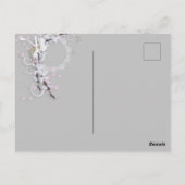 Rustikale Elegant Floral Wedding Postkarte (Rückseite)