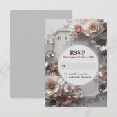 Rustikale Elegant Floral Wedding RSVP Card Karte (Vorne/Hinten)