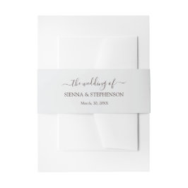 Rustikale Elegant Gray Wedding Einladungsbanderole