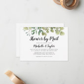 Rustikale Elegant Greenerity Virtual Shower Einlad Mitteilungskarte (Vorderseite/Rückseite Beispiel)