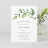 Rustikale Elegant Greenerity Wedding Save The Date (Stehend Vorderseite)