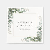 Rustikale Elegant Grüne Eukalyptus Wedding Serviette (Vorderseite)