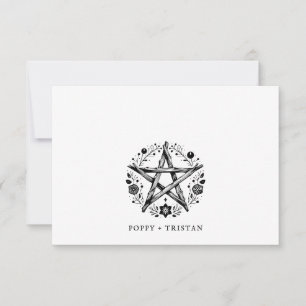 Rustikale Elegant-Holzfloralpaare Name Mitteilungskarte