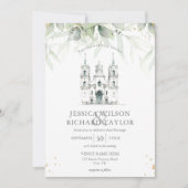 Rustikale Elegant katholische Kirchenkapelle Einladung (Vorderseite)