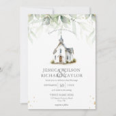 Rustikale Elegant katholische Kirchenkapelle Einladung (Vorderseite)