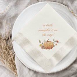 Rustikale Elegant Little Pumpkin Fall Babydusche Serviette