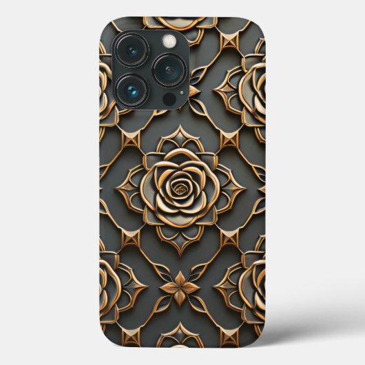 Rustikale Elegant Metallische Rose Case-Mate iPhone Hülle (Rückseite)