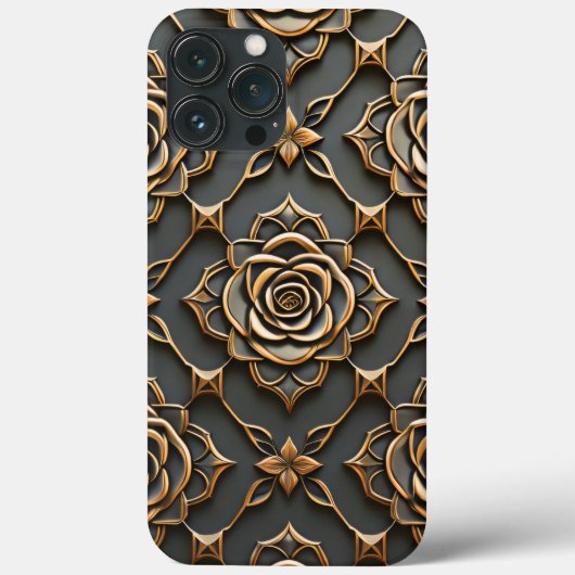 Rustikale Elegant Metallische Rose Case-Mate iPhone Hülle (Rückseite)