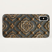 Rustikale Elegant Metallische Rose Case-Mate iPhone Hülle (Rückseite (Horizontal))