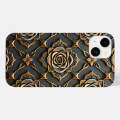 Rustikale Elegant Metallische Rose Case-Mate iPhone Hülle (Rückseite (Horizontal))