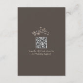 Rustikale Elegant Mocha Script-Wildblumen Hochzeit Begleitkarte (Rückseite)