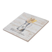 Rustikale Elegant Monogram Kitchen Utensils Fliese (Seite)