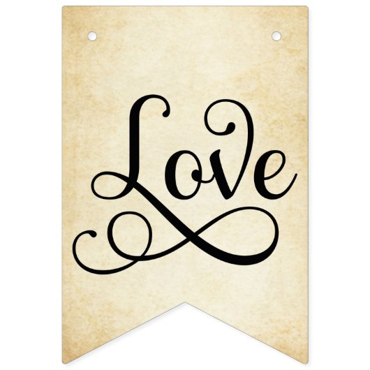 Rustikale Elegant Mr. und Mrs. Custom Monogram Ini Wimpelkette (Zweite Fahne)