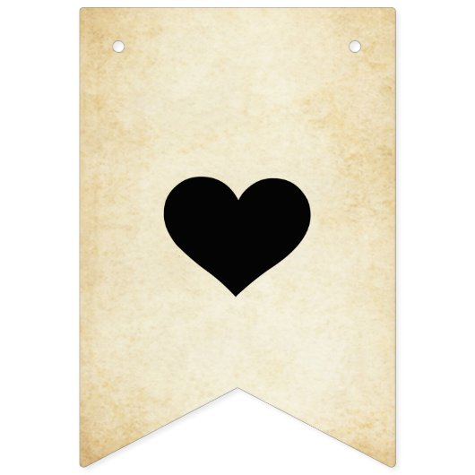 Rustikale Elegant Mr. und Mrs. Custom Monogram Ini Wimpelkette (Erste Fahne)