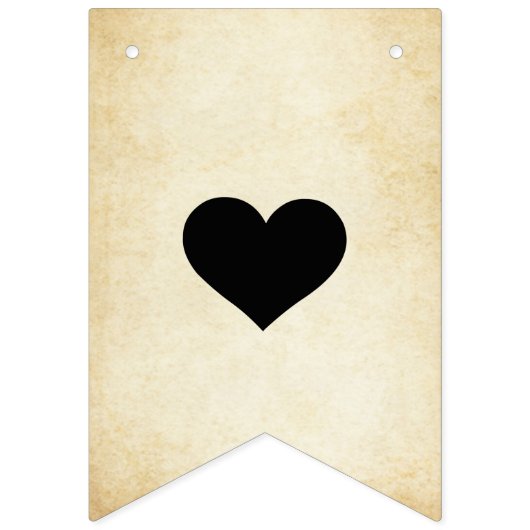 Rustikale Elegant Mr. und Mrs. Custom Monogram Ini Wimpelkette (Dritte Fahne)