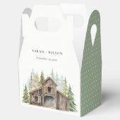 Rustikale Elegant Pine Woods Forest Barnyard Hochz Geschenkschachtel (Geöffnet)