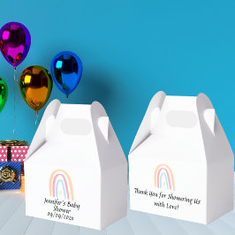 Rustikale Elegant Rainbow Baby Shower Gender-neutr Geschenkschachtel