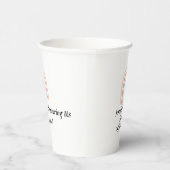 Rustikale Elegant Rainbow Baby Shower Gender-neutr Pappbecher (Rechts)