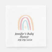 Rustikale Elegant Rainbow Baby Shower Gender-neutr Serviette (Vorderseite)