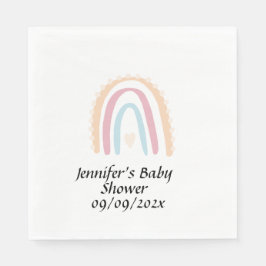 Rustikale Elegant Rainbow Baby Shower Gender-neutr Serviette