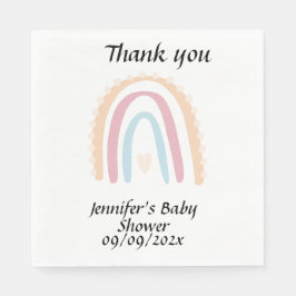Rustikale Elegant Rainbow Baby Shower Gender-neutr Serviette